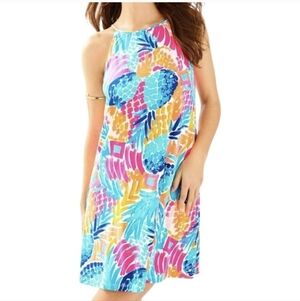 Lilly Pulitzer Margot Dress In HTF Goombay Smashed Print Size Medium Vintage Y2K